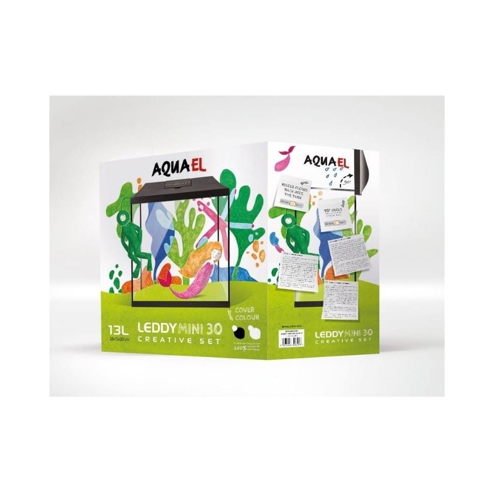 Aquael Leddy Set Mini 30 akvariumas stačiakampis su įranga, baltas, 12,6 l, 28x15x30 cm 3 12