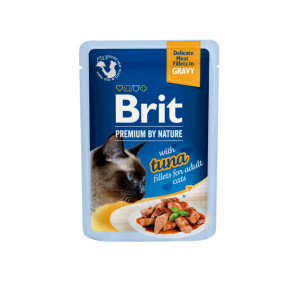 Brit Premium Cat Delicate konservuotas pašaras katėms maiš. Tuna in Gravy 85 g
