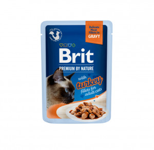 Brit Premium Cat Delicate konservuotas pašaras katėms maiš. Turkey in Gravy 85 g