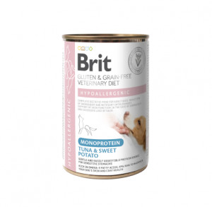 Brit GF Veterinary Diets konservuotas pašaras šunims Hypoallergenic Monoprotein Tuna 400g