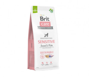 Brit Care Sustainable Sensitive Insect&Fish sausas pašaras šunims su vabzdžiais ir žuvimi 12 kg