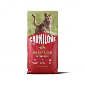 CARNILOVE ACTIVE Cat Duck & Pheasant Sterilised sausas pašaras katėms 6 kg