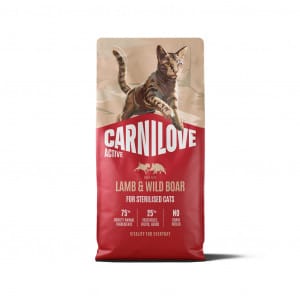 CARNILOVE ACTIVE Cat Lamb & Wild boar Sterilised sausas pašaras katėms 6 kg