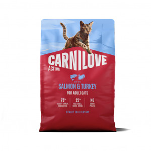 CARNILOVE ACTIVE Cat Salmon & Turkey sausas pašaras katėms 2 kg