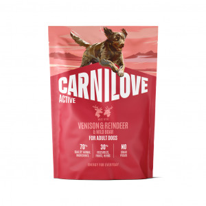 CARNILOVE ACTIVE Dog Dry Venison & Reindeer & Wild Boar sausas pašaras šunims 1