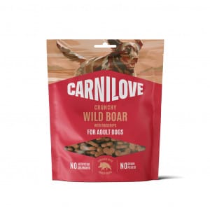 CARNILOVE Crunchy Snack Wild Boar with Rosehips skanėstai šunims 200 g