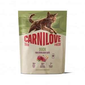 CARNILOVE TRUE FRESH Cat Dry Duck Adult Cat Sterilised sausas maistas katėms 400 g