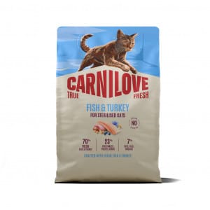 CARNILOVE TRUE FRESH Cat Dry Fish&Turkey Adult Cat Sterilised sausas maistas katėms 2 kg