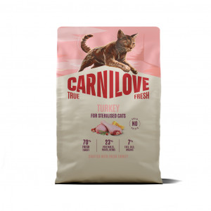 CARNILOVE TRUE FRESH Cat Dry Turkey Adult Cat Sterilised sausas pašaras katėms 2 kg
