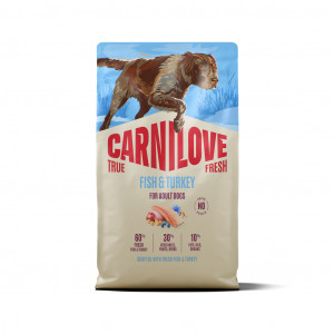 CARNILOVE TRUE FRESH Dog Fish & Turkey sausas pašaras šunims 4 kg