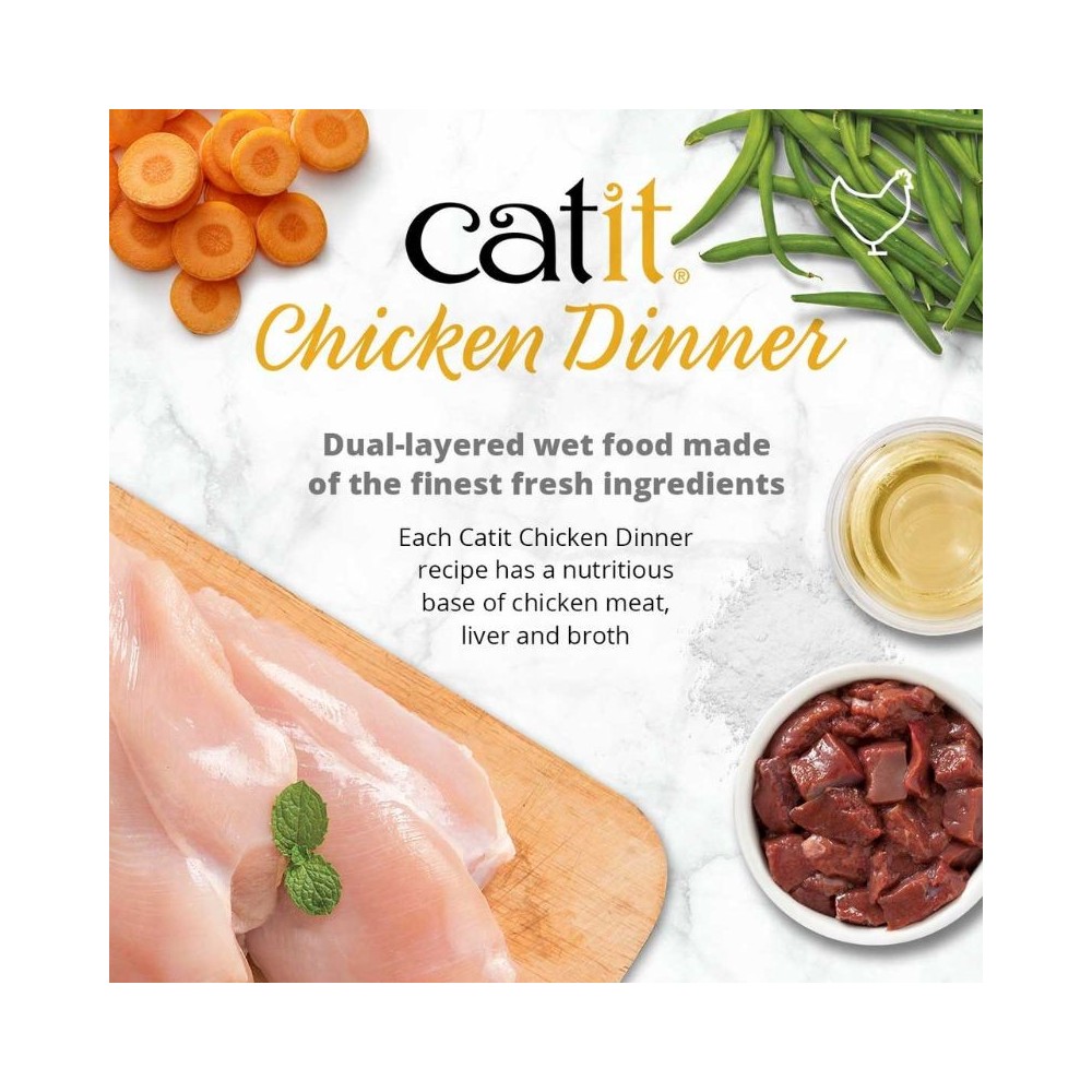 Catit Chicken Dinner konservai katėms su jautiena ir moliūgais, 80 g - Image 3