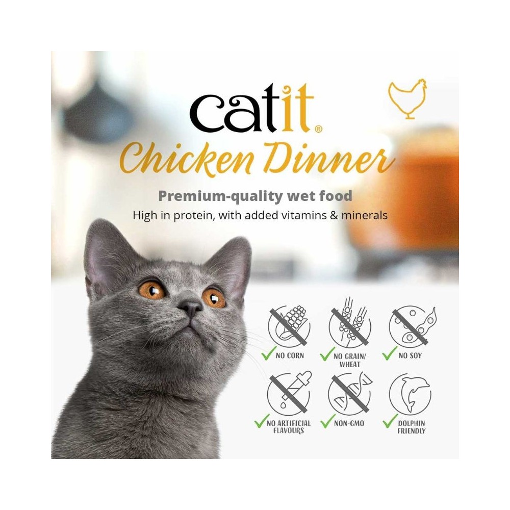 Catit Chicken Dinner konservai katėms su jautiena ir moliūgais, 80 g - Image 5