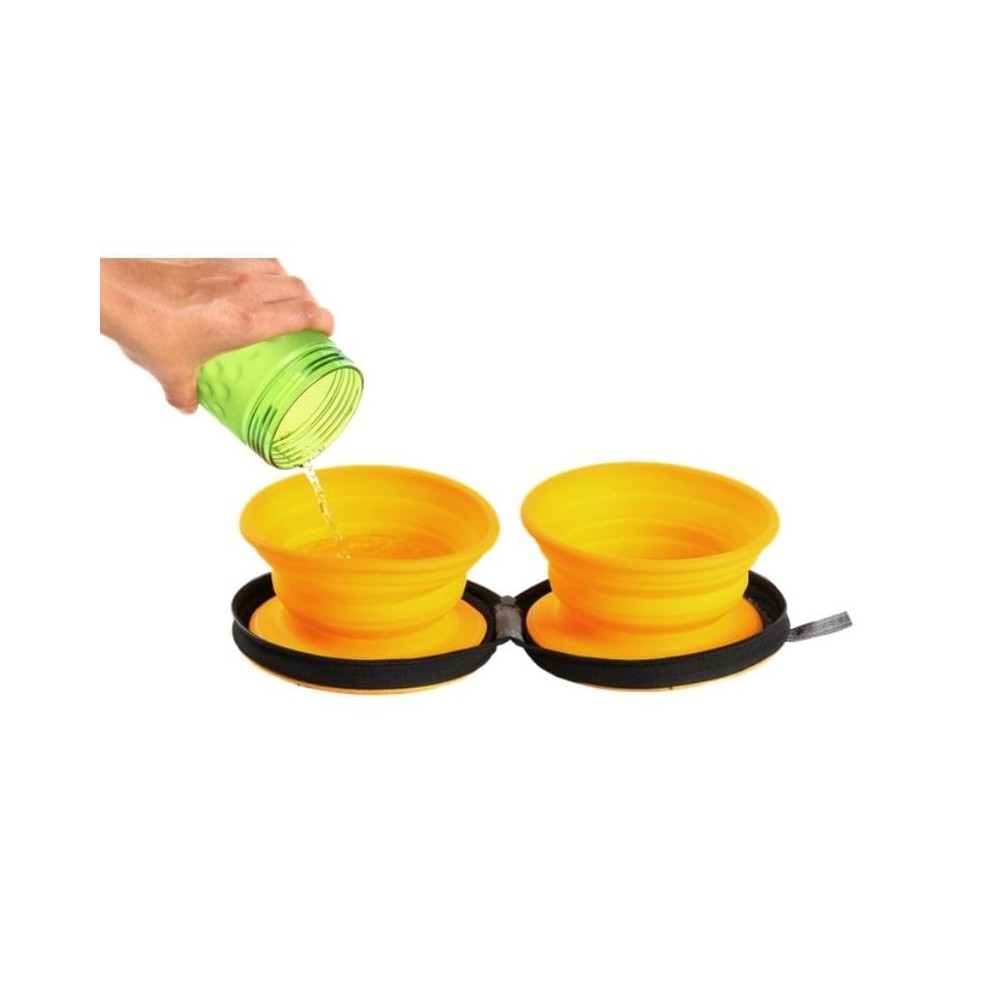 Dvigubas kelioninis dubenėlis, žalias, 700 ml - Image 6