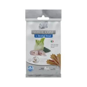 FARMINA N&D WHITE - DOG TREAT - Sea Bass Spirulina&Fennel ADULT MINI 60 g