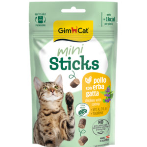 GIMCAT MINI STICKS CHICKEN WITH CATNIP 50 G