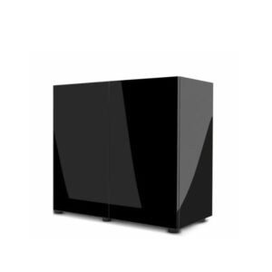 Glossy 100 spintelė stačiakampė juoda su durelėmis