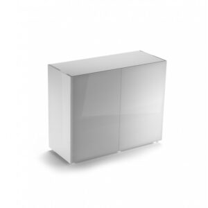 Glossy 80 spintelė stačiakampė balta su durelėmis