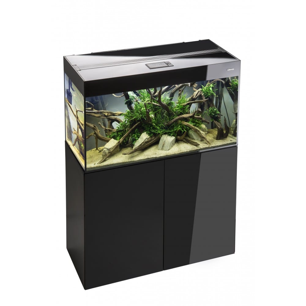 Glossy 80 spintelė stačiakampė juoda su durelėmis - Image 2