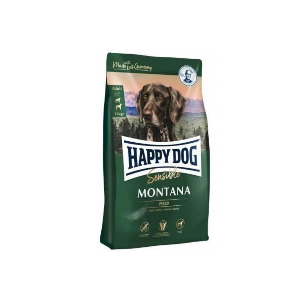 Happy Dog Montana visavertis pašaras suaugusiems šunims su arkliena