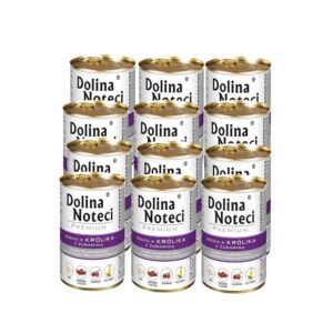 Konservai šunims su triušiena ir spanguolėmis Dolina Noteci Premium