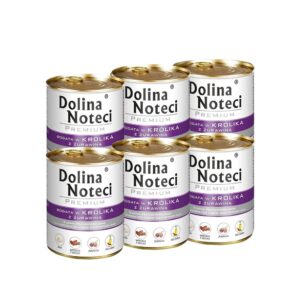 Konservai šunims su triušiena ir spanguolėmis Dolina Noteci Premium