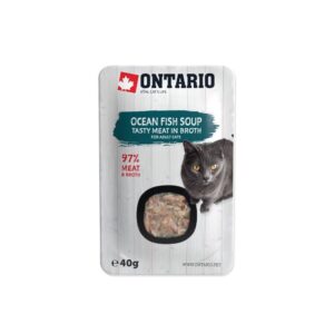 Ontario drėgnas maistas (sriuba) katėms su jūrų žuvimis ir daržovėmis