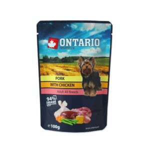 Ontario konservai šunims su kiauliena ir vištiena sultinyje