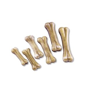 Rudi kaulai šunims iš jaučio odos 10 cm (20 vnt.)
