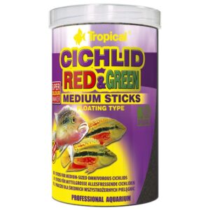 Tropical Cichlid Red&Green Medium Sticks maistas žuvims 1000 ml