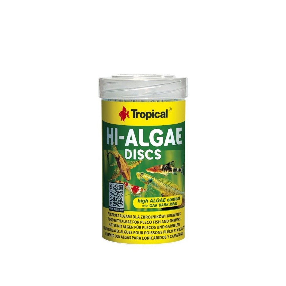 Tropical HI-Algae Discs pašaras žuvims 100 ml