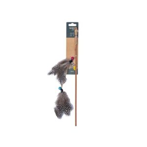 Žaislas katės meškerė su plunksnomis