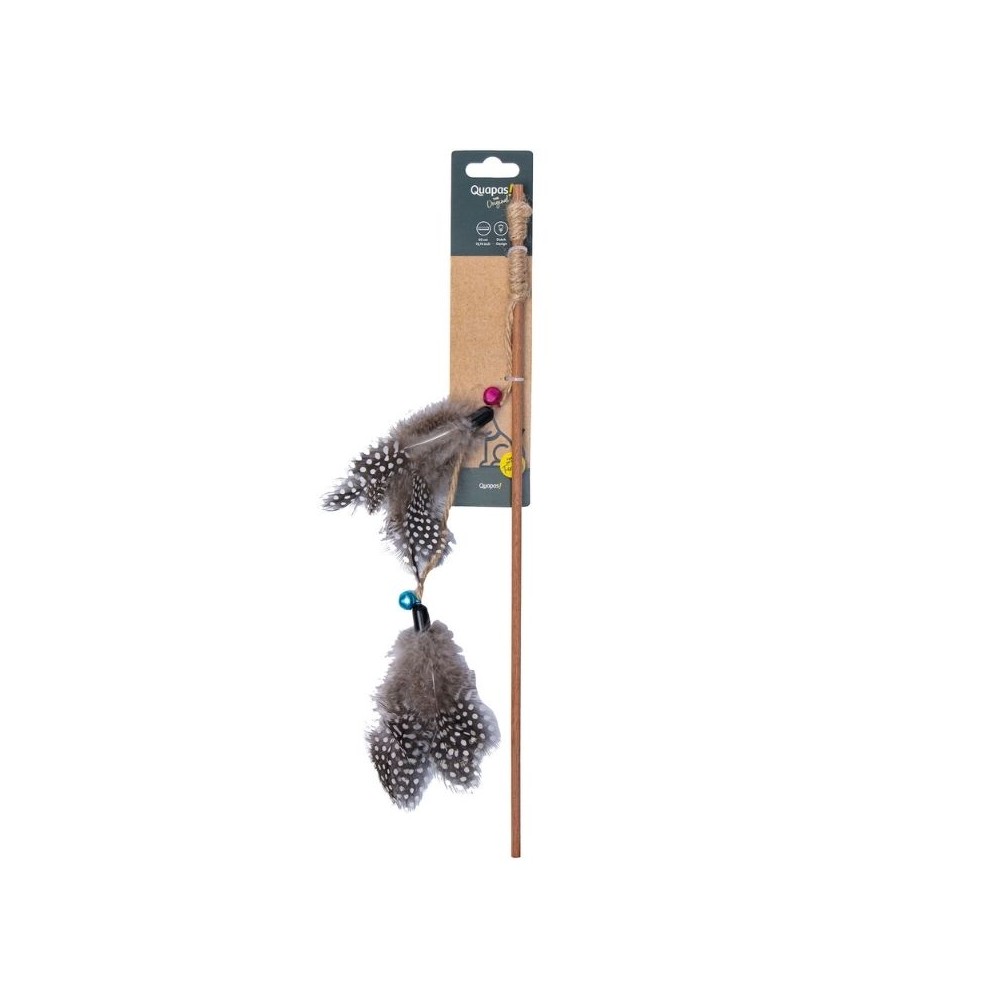 Žaislas katės meškerė su plunksnomis