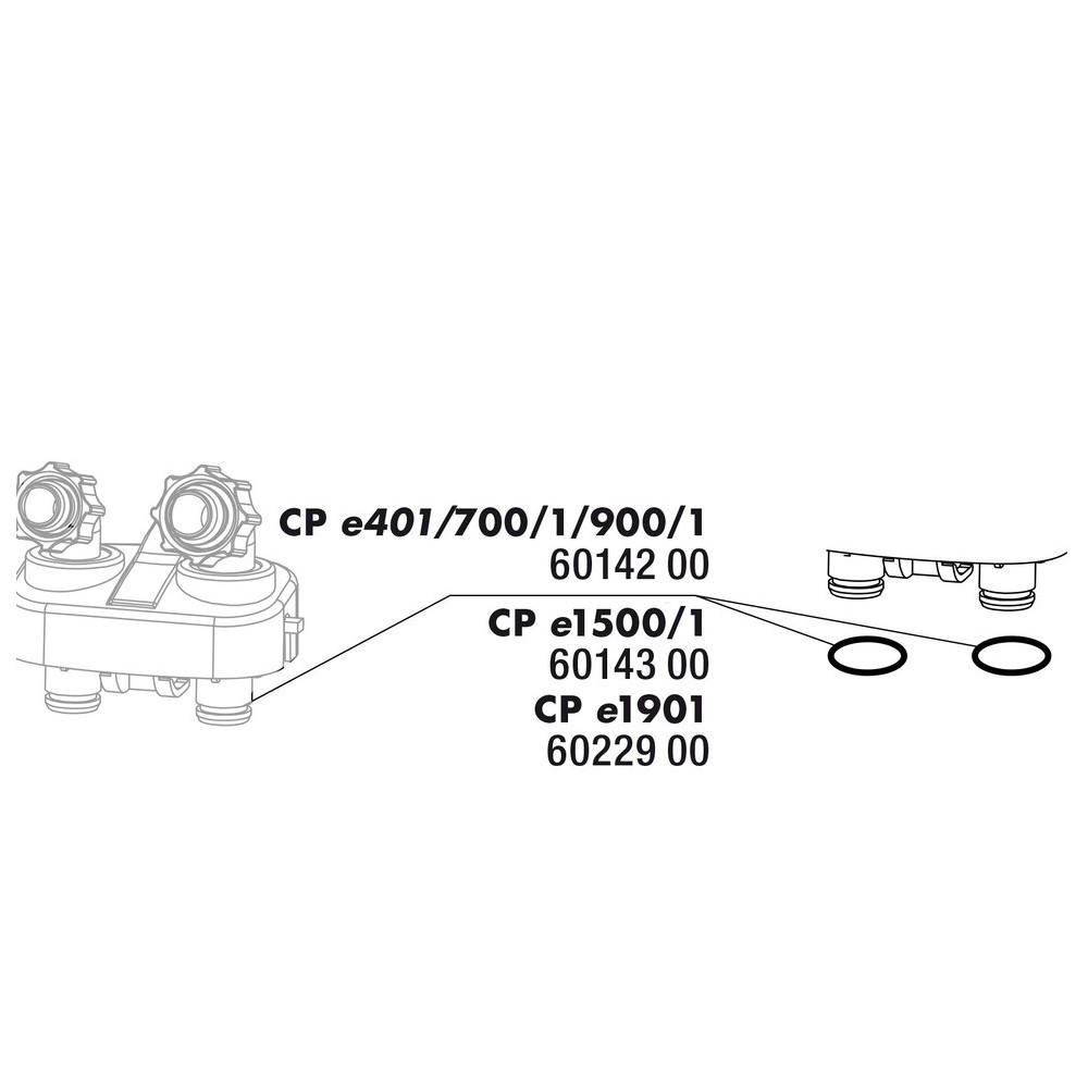Žarnų prijungimo bloko tarpinės išoriniams filtrams JBL CristalProfi e400/700/900/1,2 (2 vnt.) - Image 3