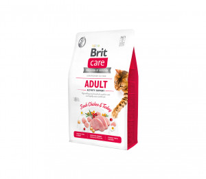 Brit Care Cat GF Adult Activity Support sausas pašaras katėms 7 kg (galiojimas iki 2026.06.06)