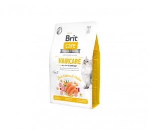 Brit Care Cat GF Haircare Healthy&Shiny Coat sausas pašaras katėms 7 kg (galiojimas iki 2026.07.24)