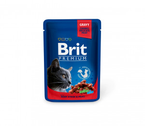 Brit Premium konservuotas pašaras katėms maiš. Beef Stew&Peas 100 g