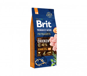 Brit Premium By Nature Senior S/M sausas pašaras šunims 15 kg (galiojimas iki 2026.07.19)