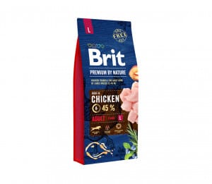 Brit Premium By Nature Adult L sausas pašaras šunims 15 kg