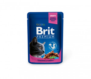 Brit Premium konservuotas pašaras katėms maiš. Chicken&Turkey 100 g
