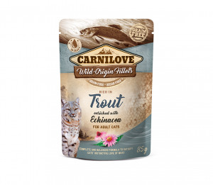 Carnilove konservuotas pašaras katėms maiš. Trout Echinacea 85 g