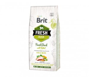 Brit Fresh Duck with Millet Active Run&Work sausas pašaras šunims 12 kg