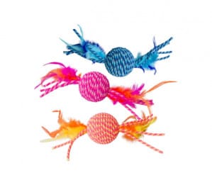 Spot žaislas katei kamuoliukas su plunksnomis