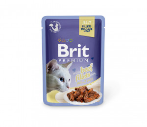 Brit Premium Cat Delicate konservuotas pašaras katėms maiš. Beef in Jelly 85 g