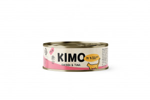 Kimo Chicken&Tuna konservuotas pašaras katėms su vištiena ir tunu (70g x 24vnt.)