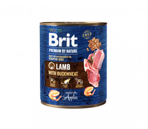 Brit Premium by Nature konservuotas pašaras šunims Lamb with Buckwheat 400 g