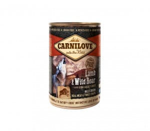 Carnilove konservuotas pašaras šunims Wild Meat Lamb&Wild Boar 400 g
