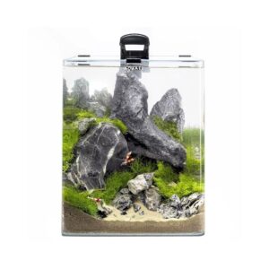 Opti Bent 20 akvariumas stačiakampis, juodas, 25x25x30 cm, 19 l