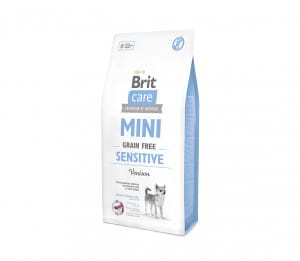 Brit Care Mini Sensitive sausas pašaras mažų veislių šunims 2 kg (galiojimas iki 2026.08.05)