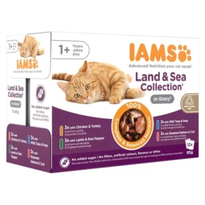IAMS Delights Land & Sea Collection in Gravy 12x85 g – konservai katėms | Akvanamai